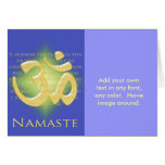 Om in Blue & Gold - Namaste Greeting Card