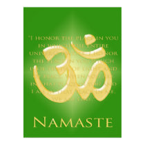 Om in Green & Gold - Namaste posters