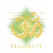 'Om in Green and Gold - Namaste