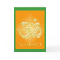 Om in Oranges & Gold - Namaste Cards