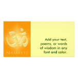 Om in Oranges &amp; Gold - Namaste Custom Photo Card