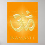 Om Aum Namaste Yoga Symbol Posters Zazzle