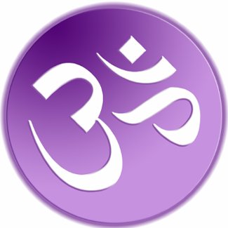 Om, in Purple and White sticker