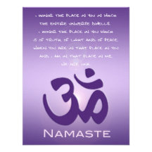 Om in Purples - Namaste Announcements