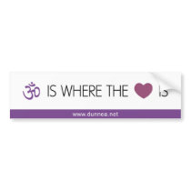 Om Is Where the Heart Is Bumper Sticker bumper stickers