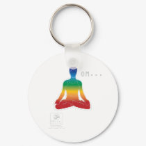 OM Lotus Chakras Keychain by PeaceCompany OM Lotus Chakras Keychain