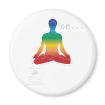 OM Lotus Chakras Magnet by PeaceCompany OM Lotus Chakras Magnet
