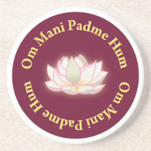 Om Mani Padme Hum Beverage Coaster