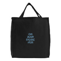 om mani padme hum embroidered bags by danceforthemoon om mani padme hum embroidered bags