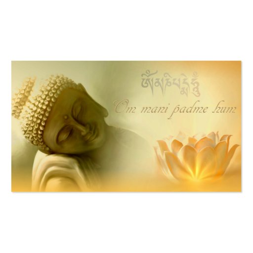 Om mani padme hum -Mantra Card Business Card Template (front side)