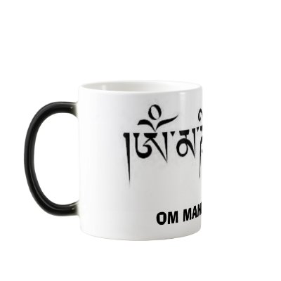 Om Mani Padme Om Mugs by NdiAce