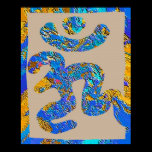 Om  Mantra  - Blue posters