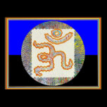 OM Mantra : Golden Wave Round posters