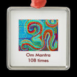 Om Mantra - Om written 108 times ornaments