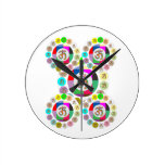 OM Mantra Symbol : Chant n Meditate "OM HARI OM" Round Wall Clocks