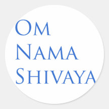 Om Nama Shivaya Round Sticker