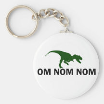 Om Nom Nom Dinosaur Rawr is Hungry Key Chain