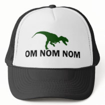 Om Nom Nom Dinosaur Rawr trucker Trucker Hats