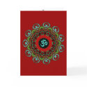 Om of Chaos Blank Card by Jaenne Om of Chaos Blank Card