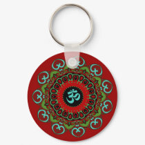 Om of Chaos Keychain by Jaenne Om of Chaos Keychain