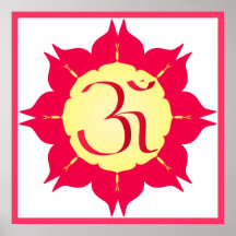 OM on flower Poster