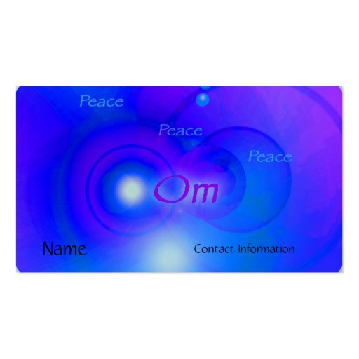 Om ~ Peace Business Cards