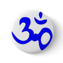 Om Pin Blue buttons by SpunkyMonkeyShop Om Pin Blue buttons