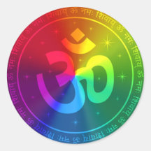 Om Rainbow Design Sticker