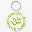 Om Shanti Shanti Shanti Gift keychains by Yoga_TShirts_Gifts Om Shanti Shanti Shanti Gift keychains