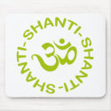 Om Shanti Shanti Shanti Gift mousepads by Yoga_TShirts_Gifts Om Shanti Shanti Shanti Gift mousepads