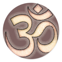 OM ROUND STICKERS