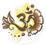 OM ROUND STICKERS