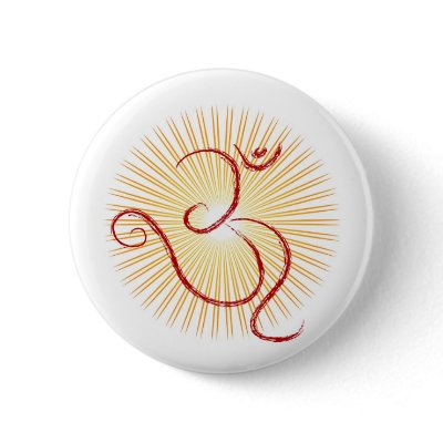 OM symbol Pinback Button by cycreation