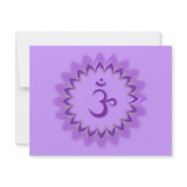 Om Symbol / Crown Chakra Personalized Invitations