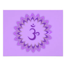 Om Symbol / Crown Chakra Personalized Invitations