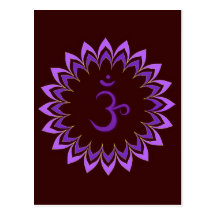 Om Symbol / Crown Chakra Postcard