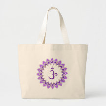 Om Symbol / Crown Chakra Tote Bag