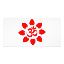 Om symbol photo cards