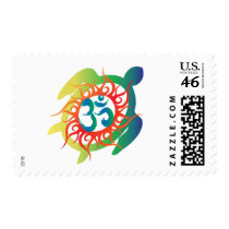 Om-Tatto-Vibrant-Turtle Postage Stamps
