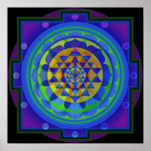 OM Yantra Mandala Poster