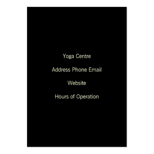 OM Yoga Centre Business Card (back side)