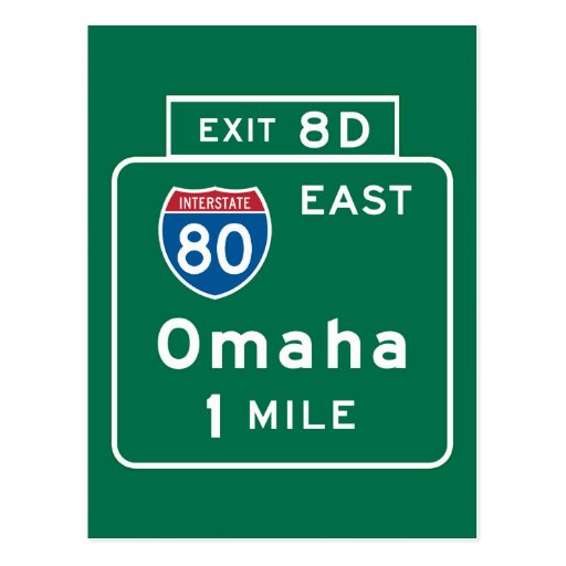 Omaha, NE Road Sign Postcard Zazzle
