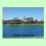 Omaha, Nebraska Skyline on Canvas postcards