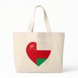 Oman Flag Heart Tote Bag