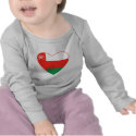 Oman Flag Heart T-Shirt by FlagAndMap Oman Flag Heart T-Shirt