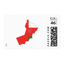 Oman flag map postage by FlagStore Oman flag map postage