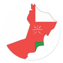 Oman flag map stickers by FlagStore Oman flag map stickers
