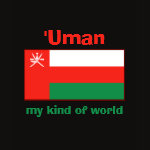 Oman Flag Map Text Ladies Baby Doll