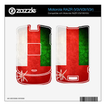 Oman Flag; Omani; عمان Decal For Motorola RAZR