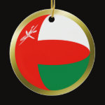 Oman Fisheye Flag Ornament